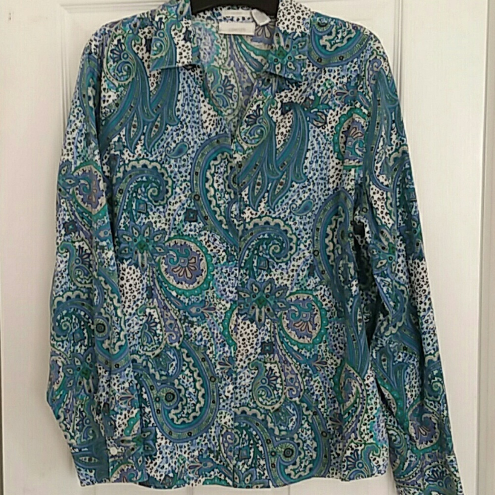 Chicos Multi color print shirt